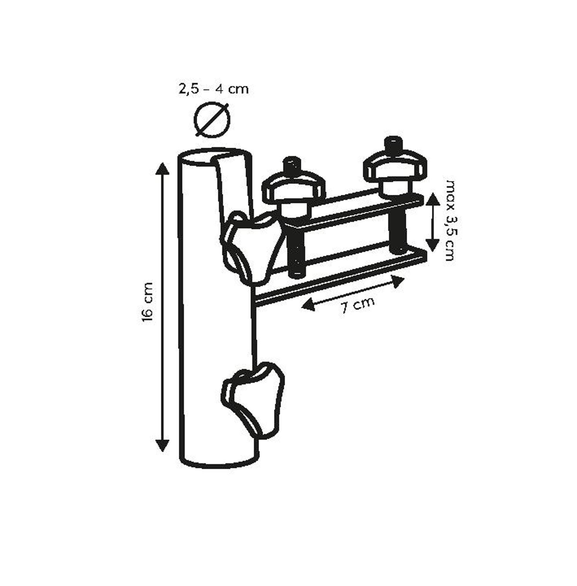 Parasollfeste flatt horisontalt
