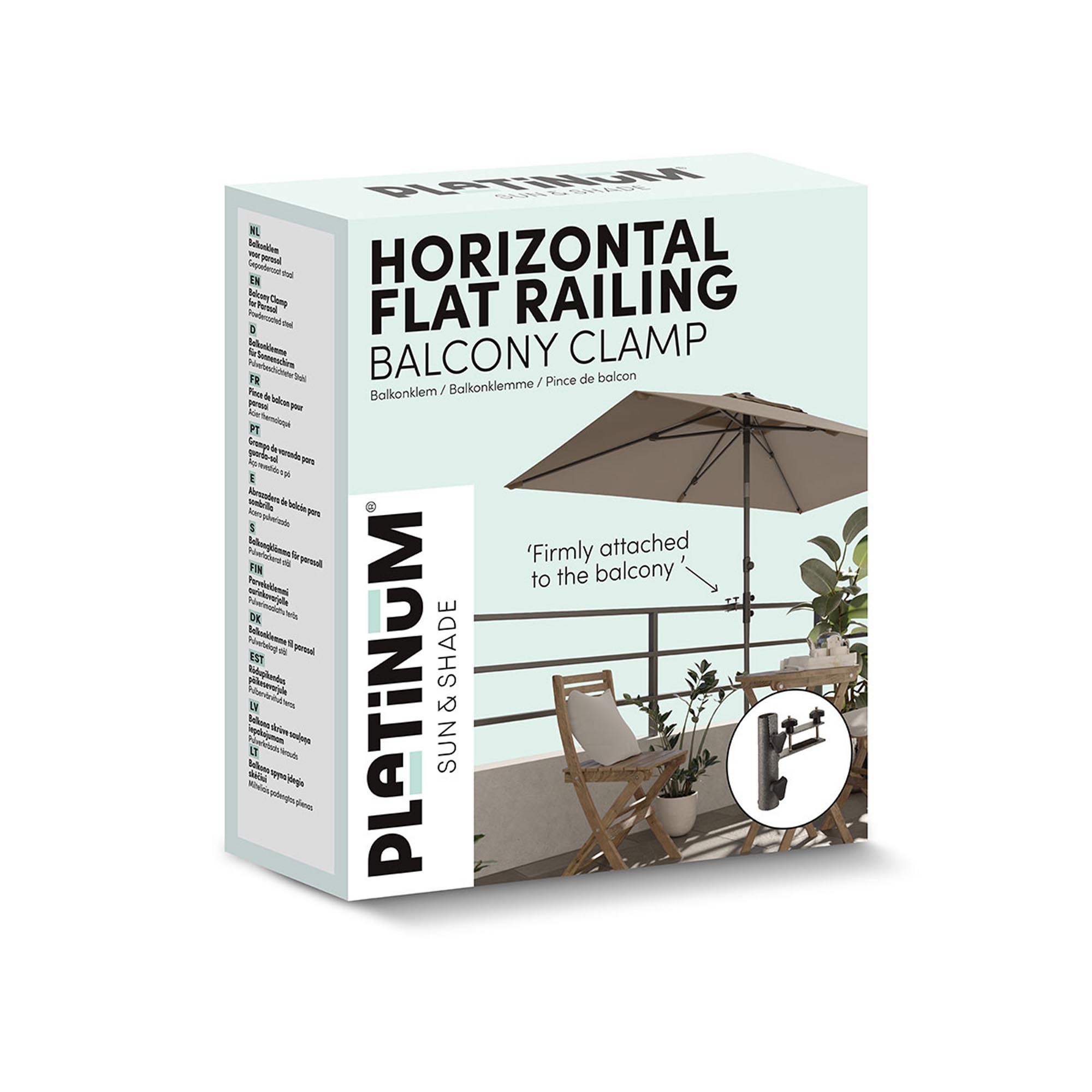 Parasollfeste flatt horisontalt