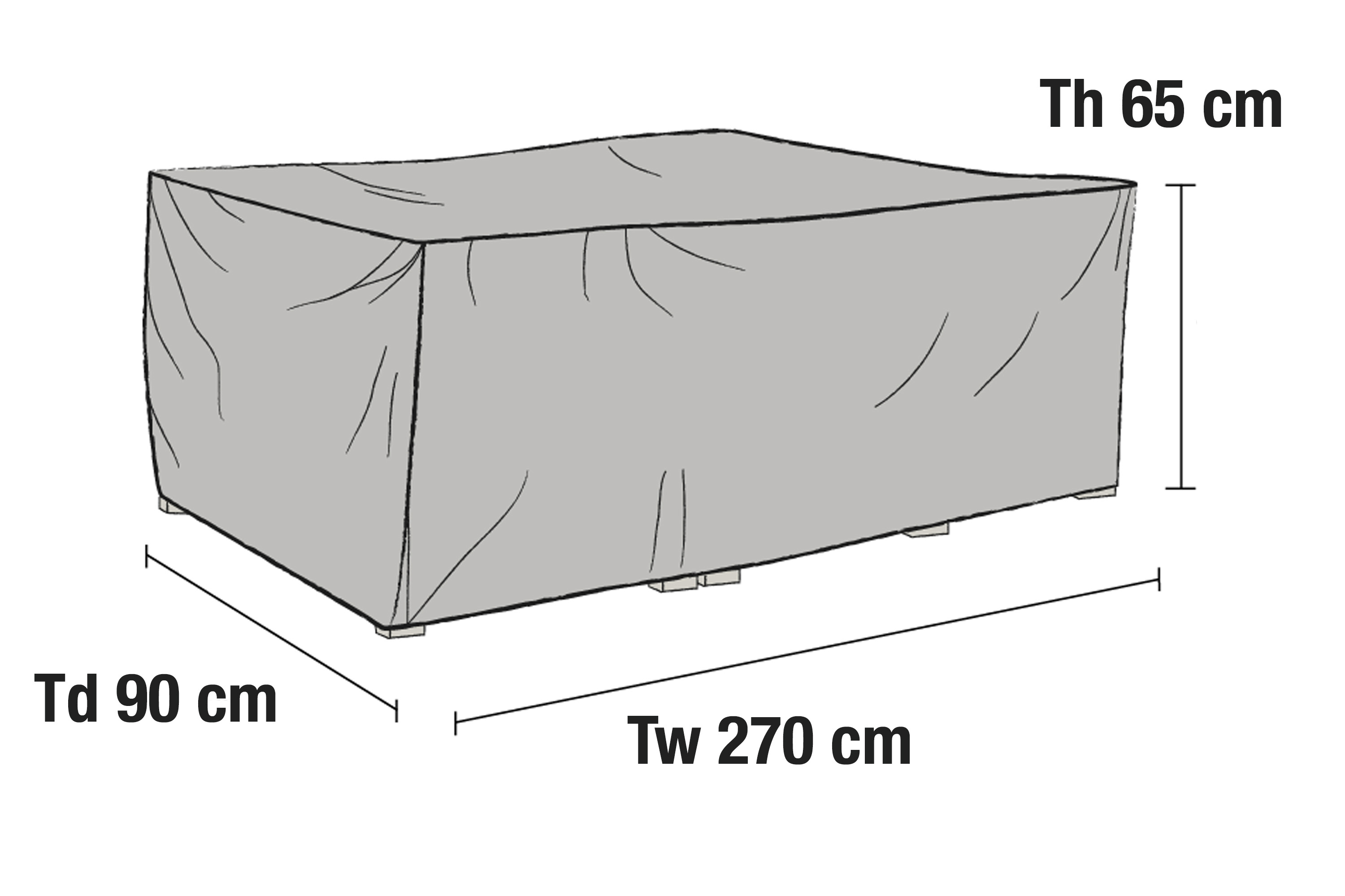 Brafab Møbelbeskyttelse Til 3-seter sofaer 270 x 90 x 65 cm