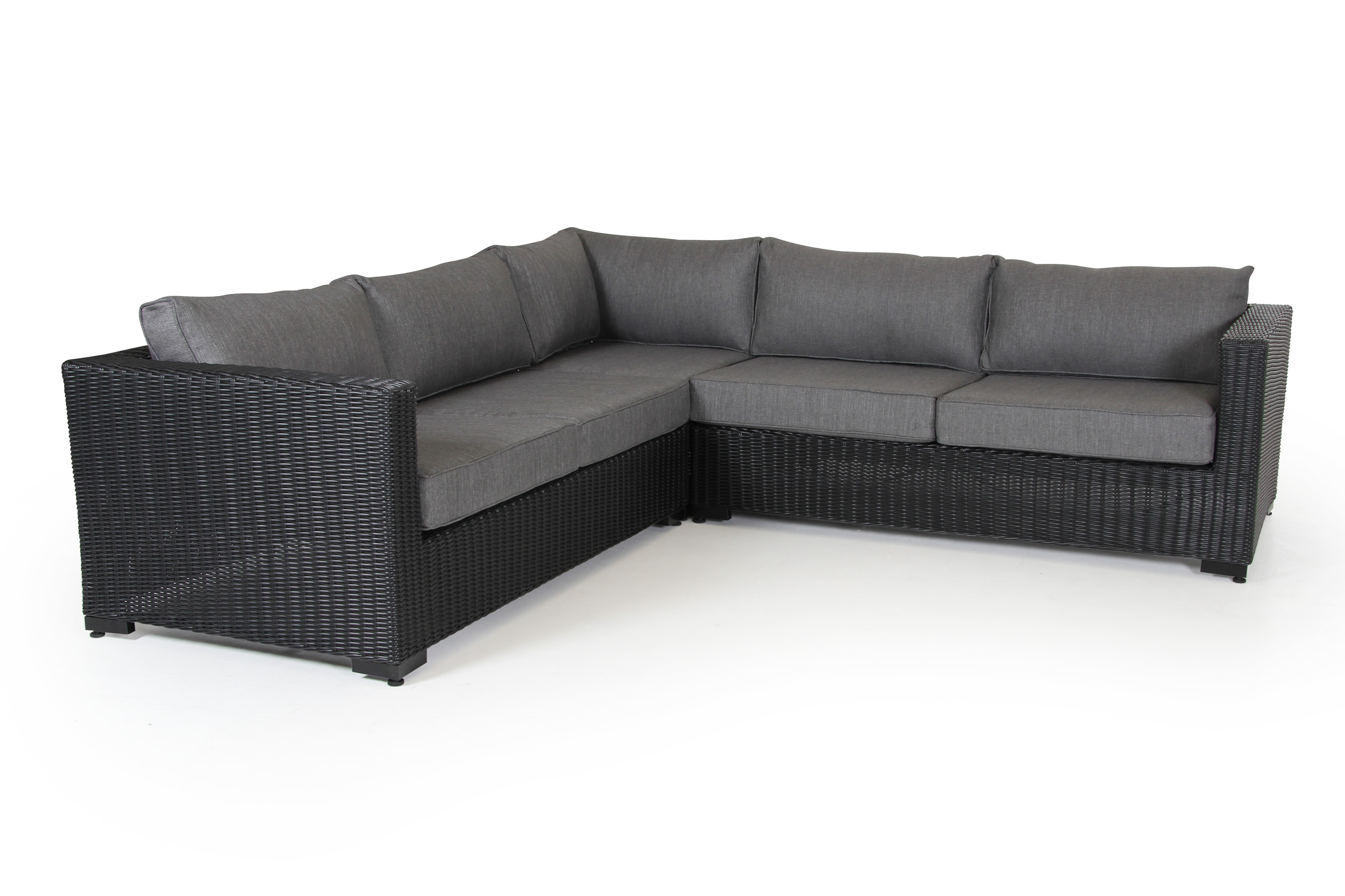 Brafab Ninja sofagruppe Sort med grå hynde 2 st 2-personers ende & hjørne