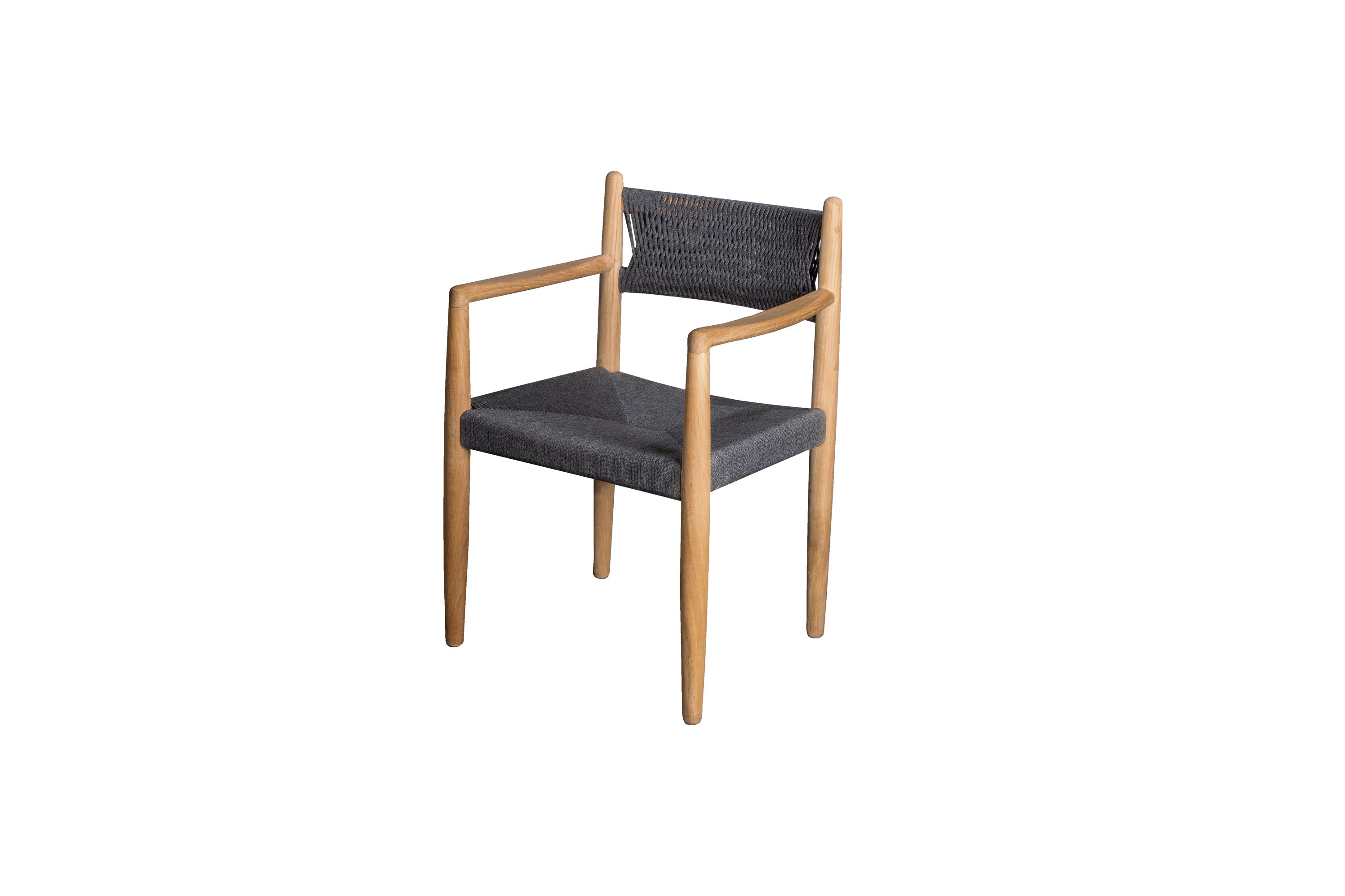 Cane-line Royal stol Teak med mørkegrå sete 