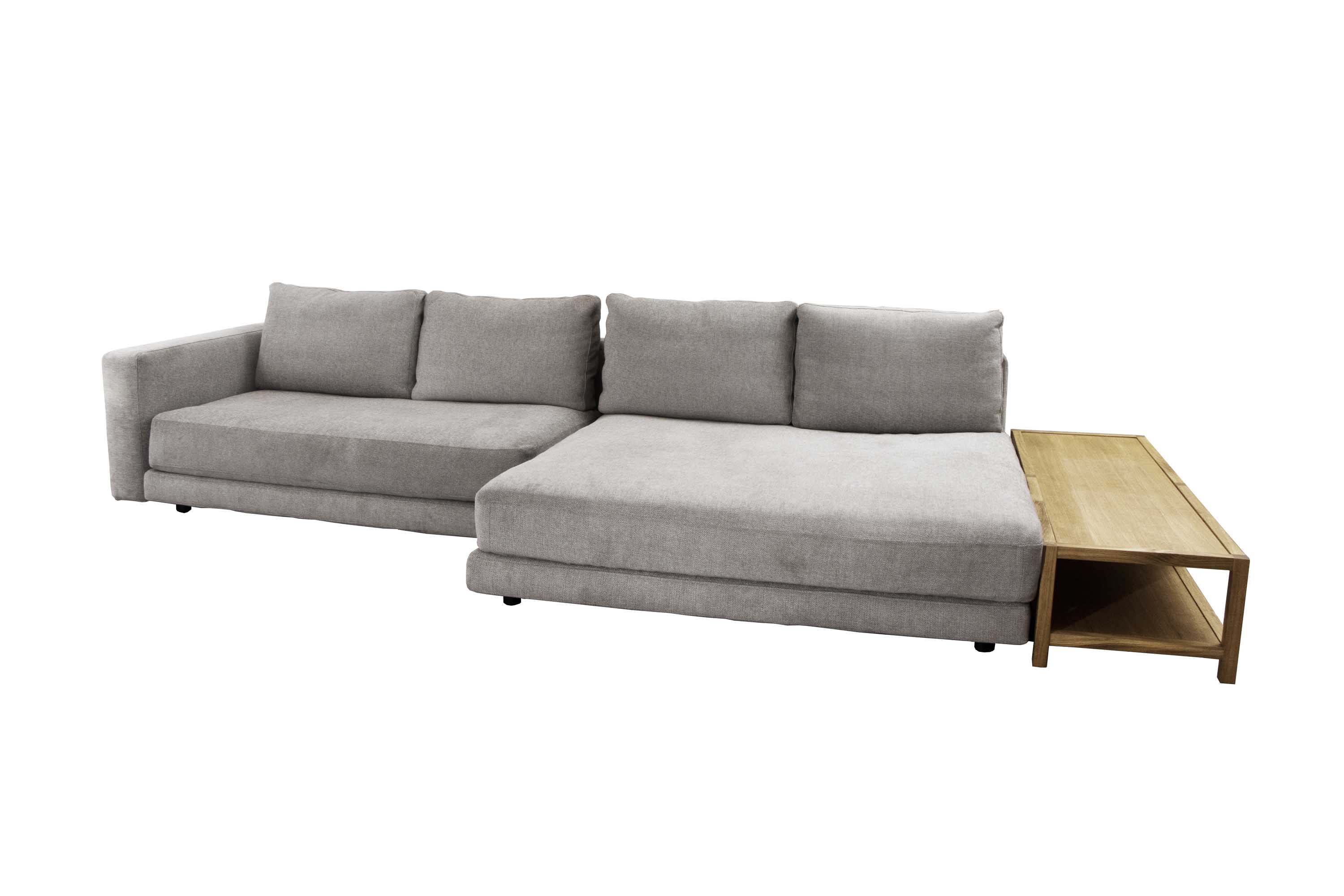 Cane-line Scale divansofa Light brown 2-seter modul, 2-seter sjeselong, armlen H & sidebord