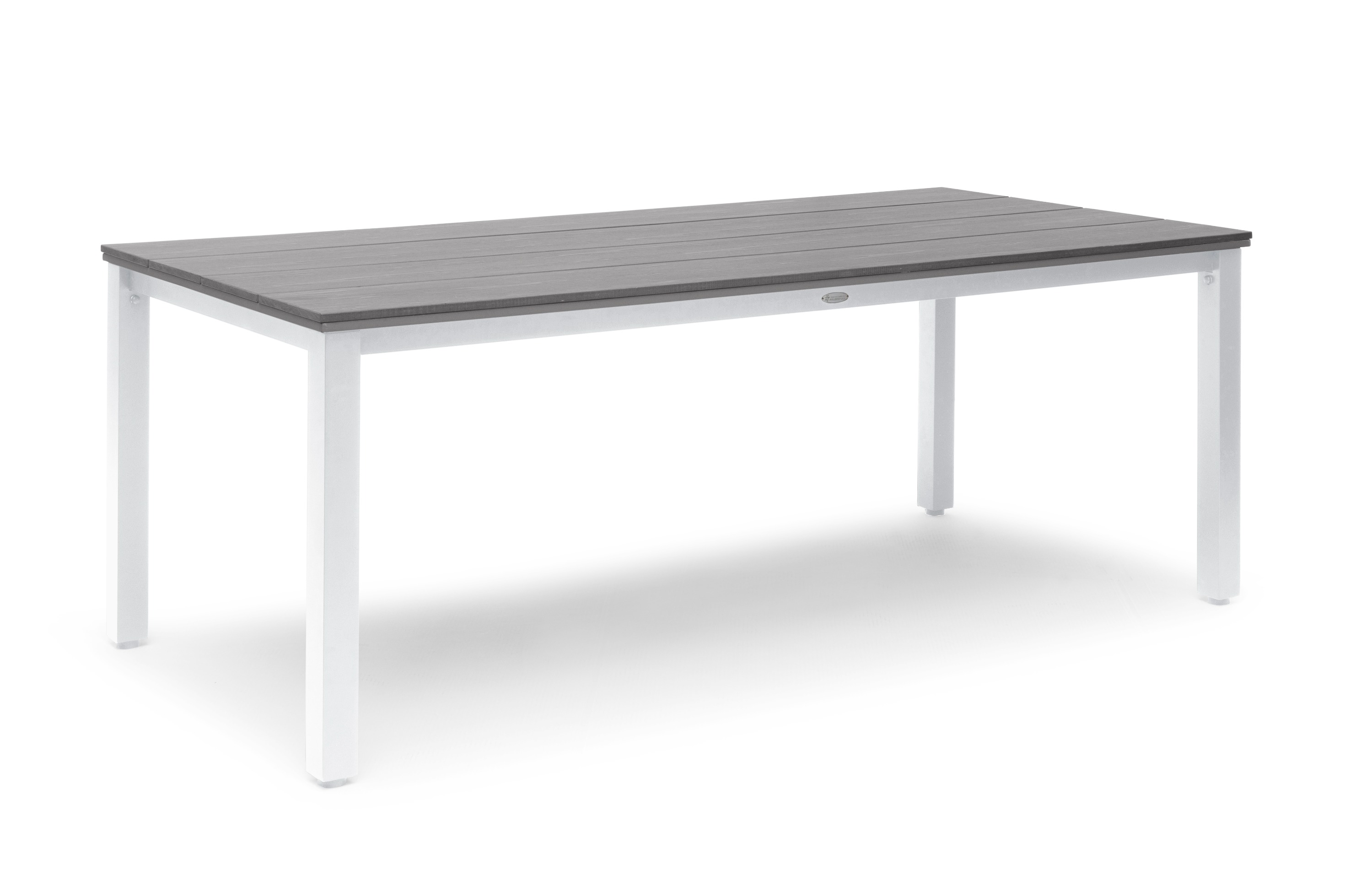 Hillerstorp Nydala spisebord Vit aluminium/grå gaumo 96 x 220 cm