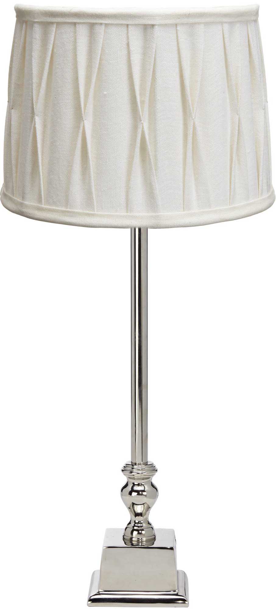 PR Home Linné bordlampe Krom/hvit skjerm 49 cm