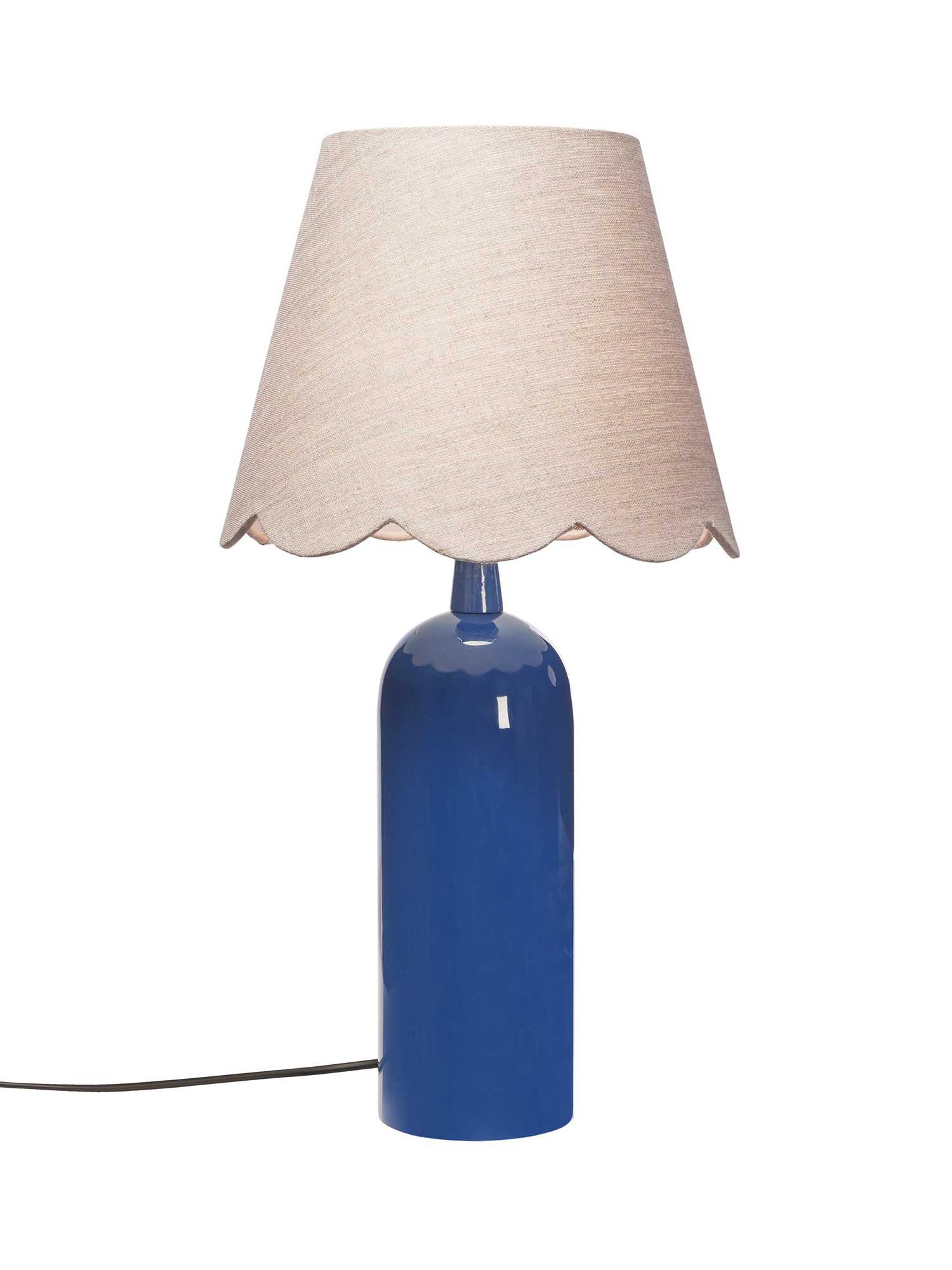 PR Home Carter bordlampe Blå/linne 46 cm
