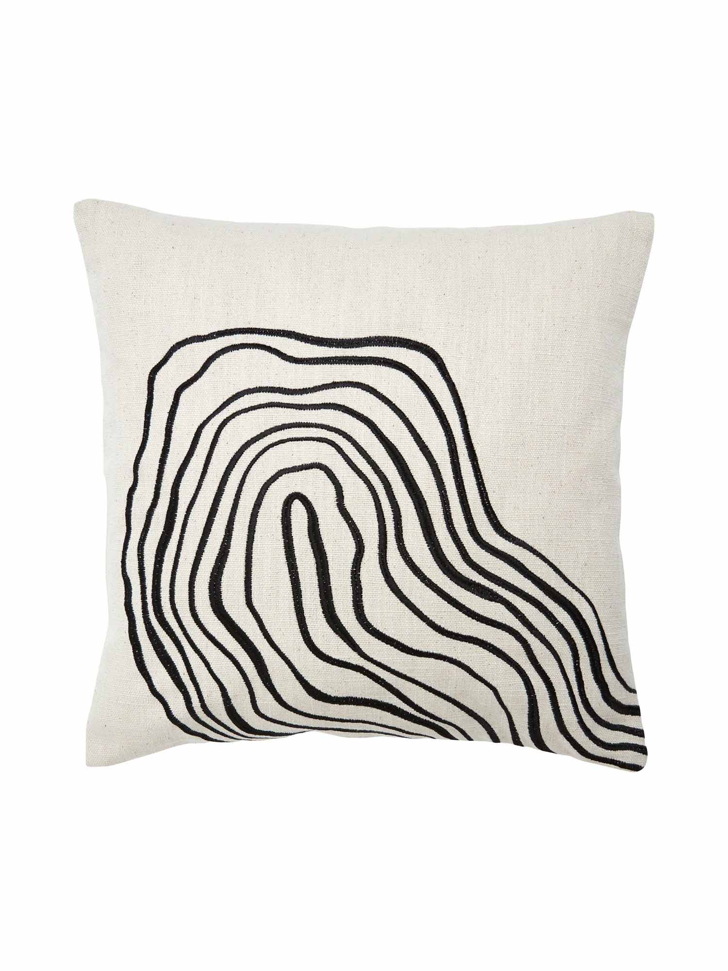 Svanefors Curve putetrekk Hvit 45 x 45 cm