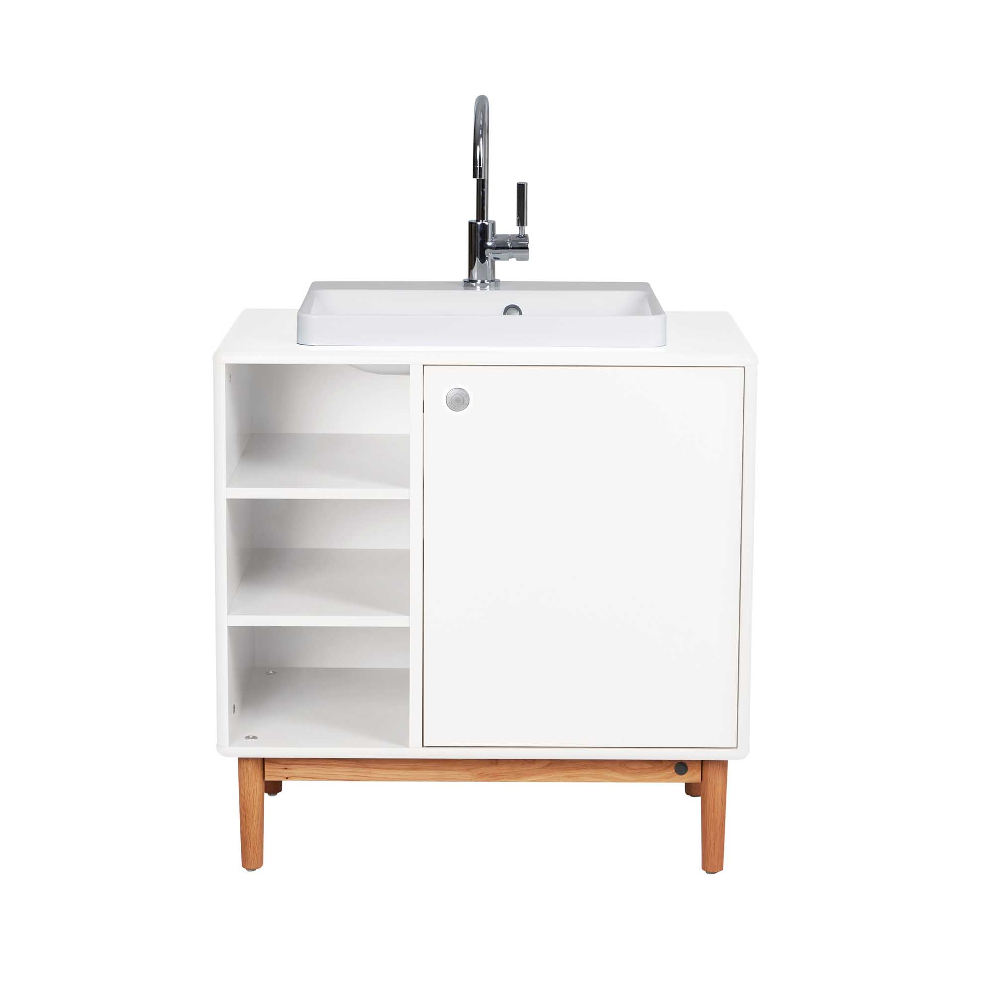 Tenzo Color Bath servantskap med vask White 80 x 50 x 62 cm