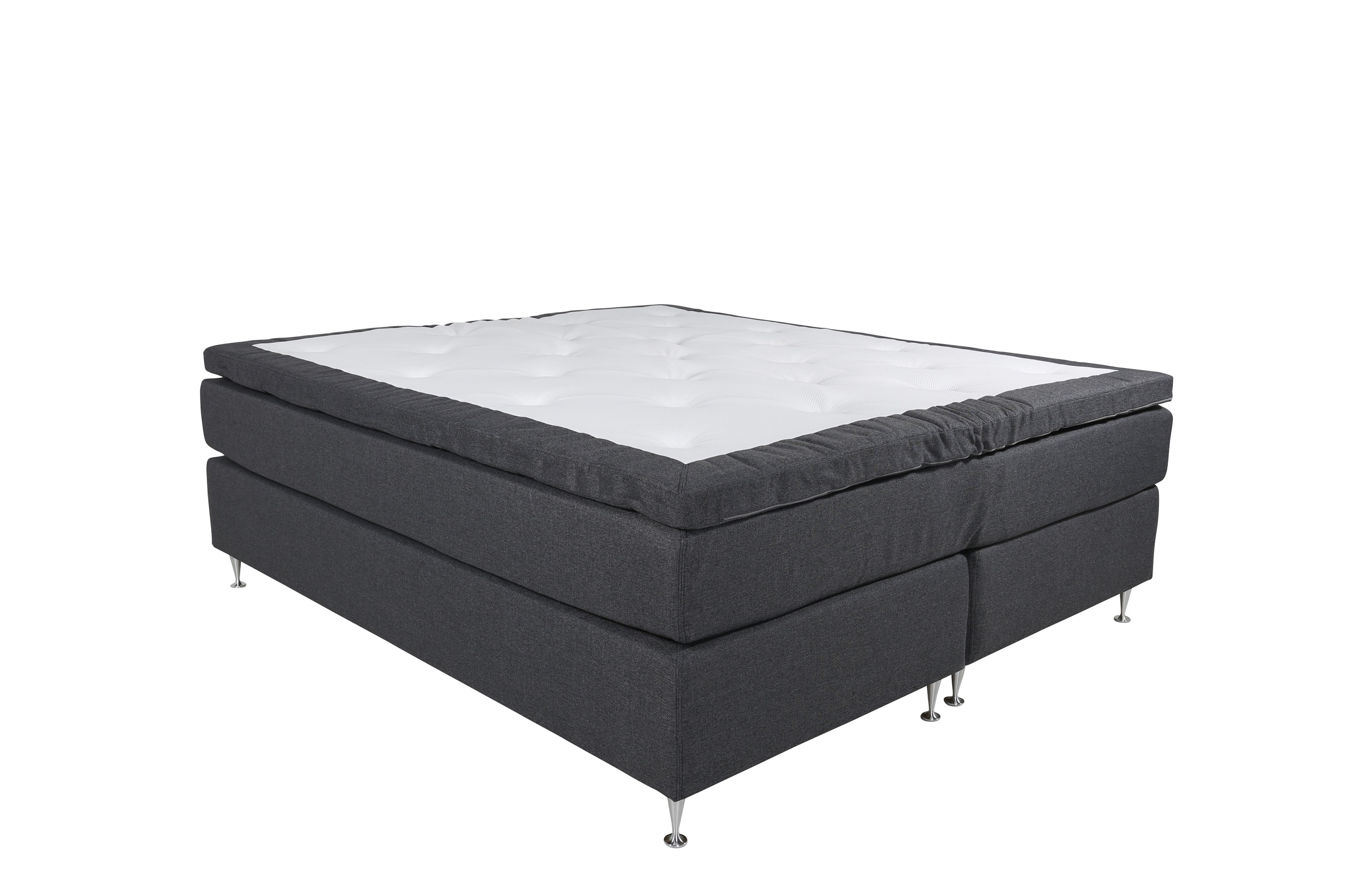 Venture Design Älvdalen kontinental seng Mørkegrå 180 cm Fast