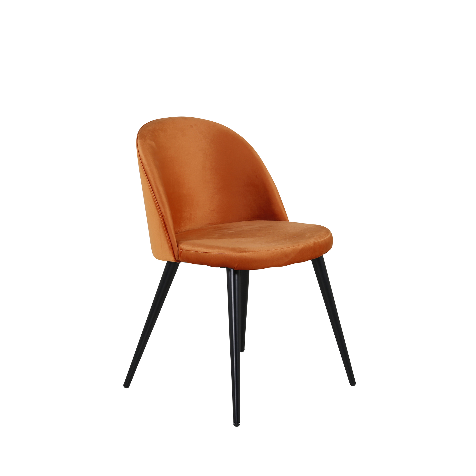 Venture Design Velvet spise stol Oransje Fløyel/svart