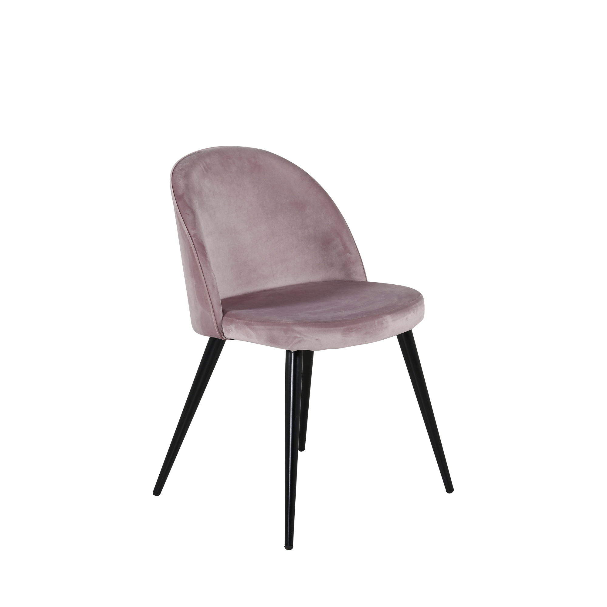 Venture Design Velvet spise stol Rosa Fløyel/svart