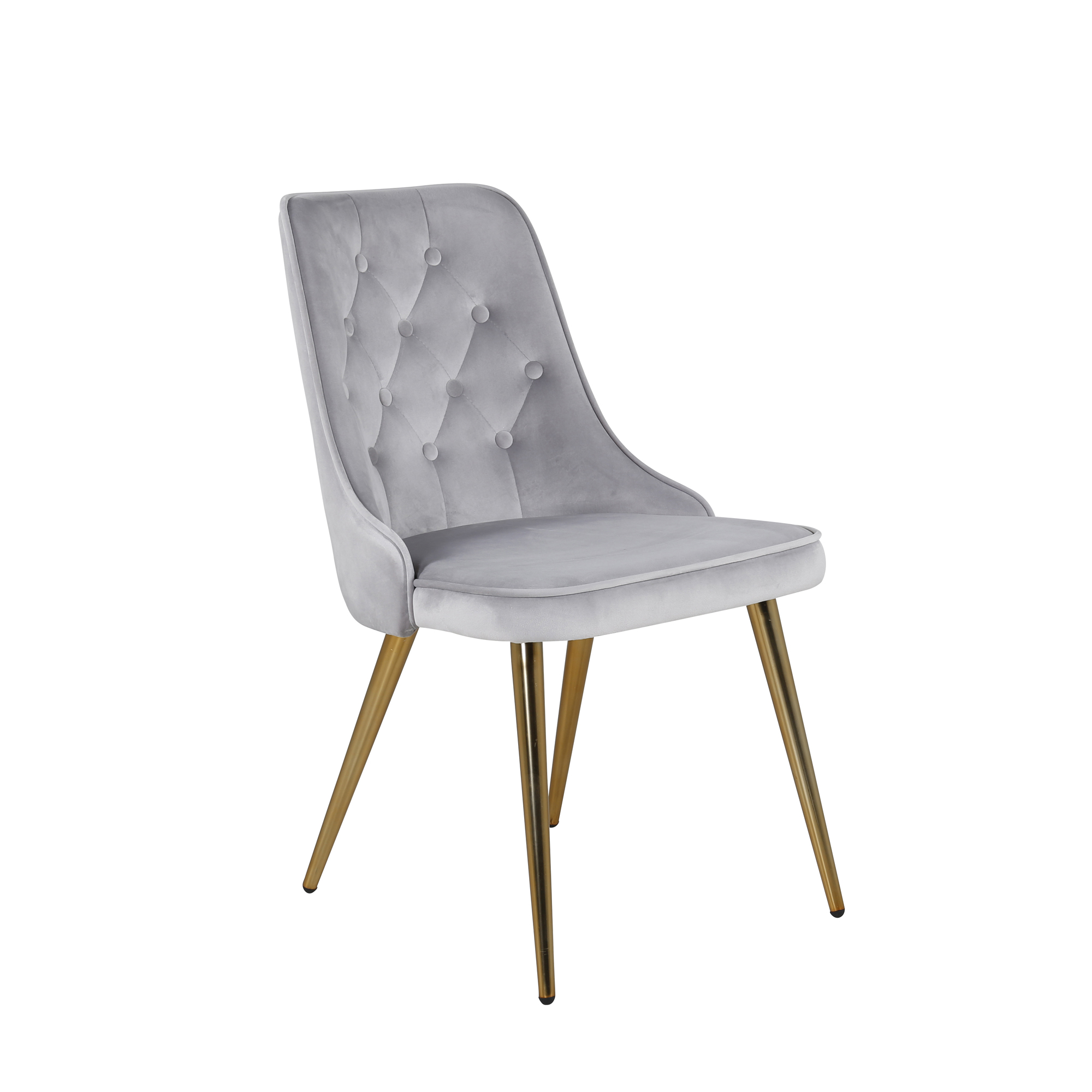 Venture Design Velvet deluxe spise stol Grå Fløyel/brons