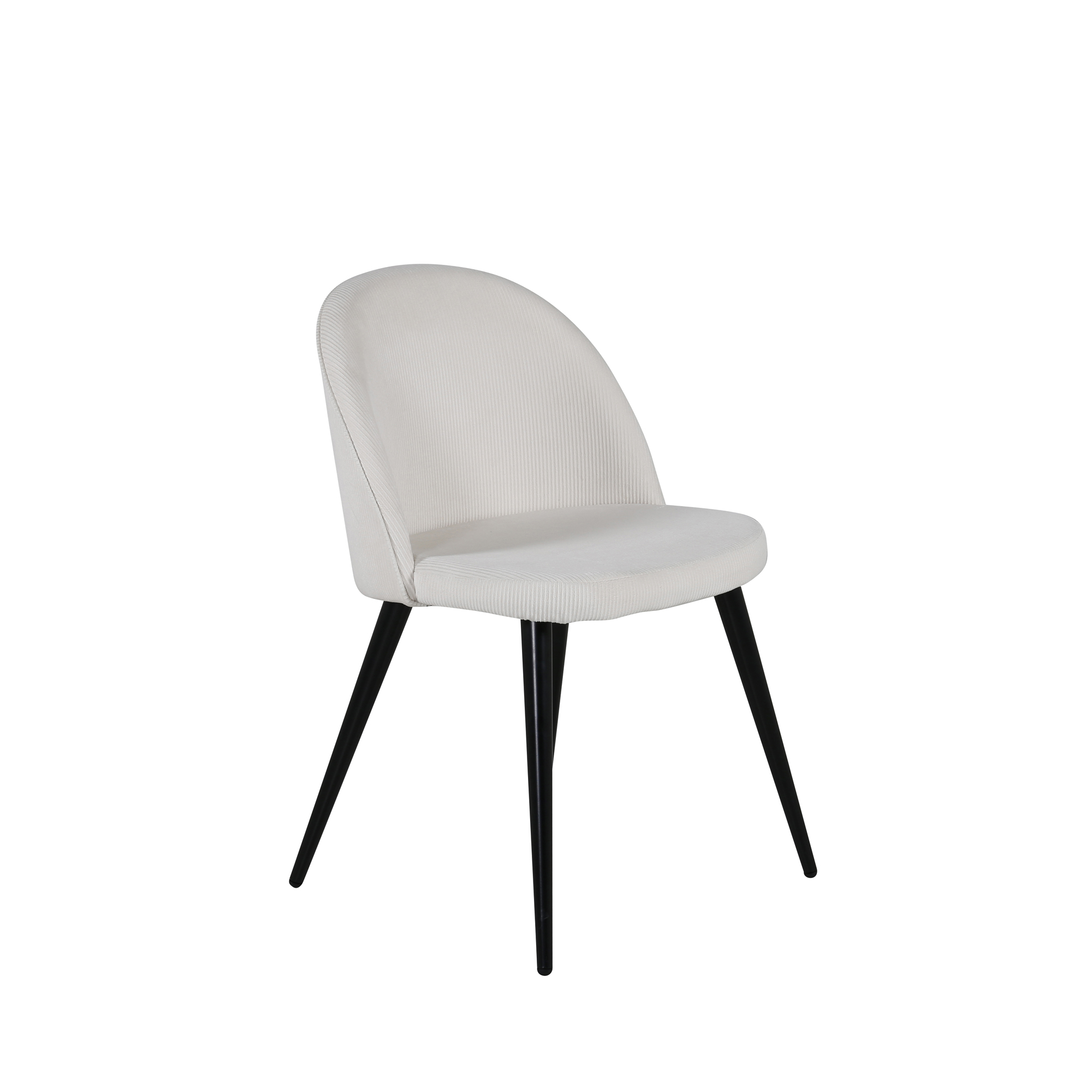 Venture Design Velvet spise stol Beige Manchestertyg/svart