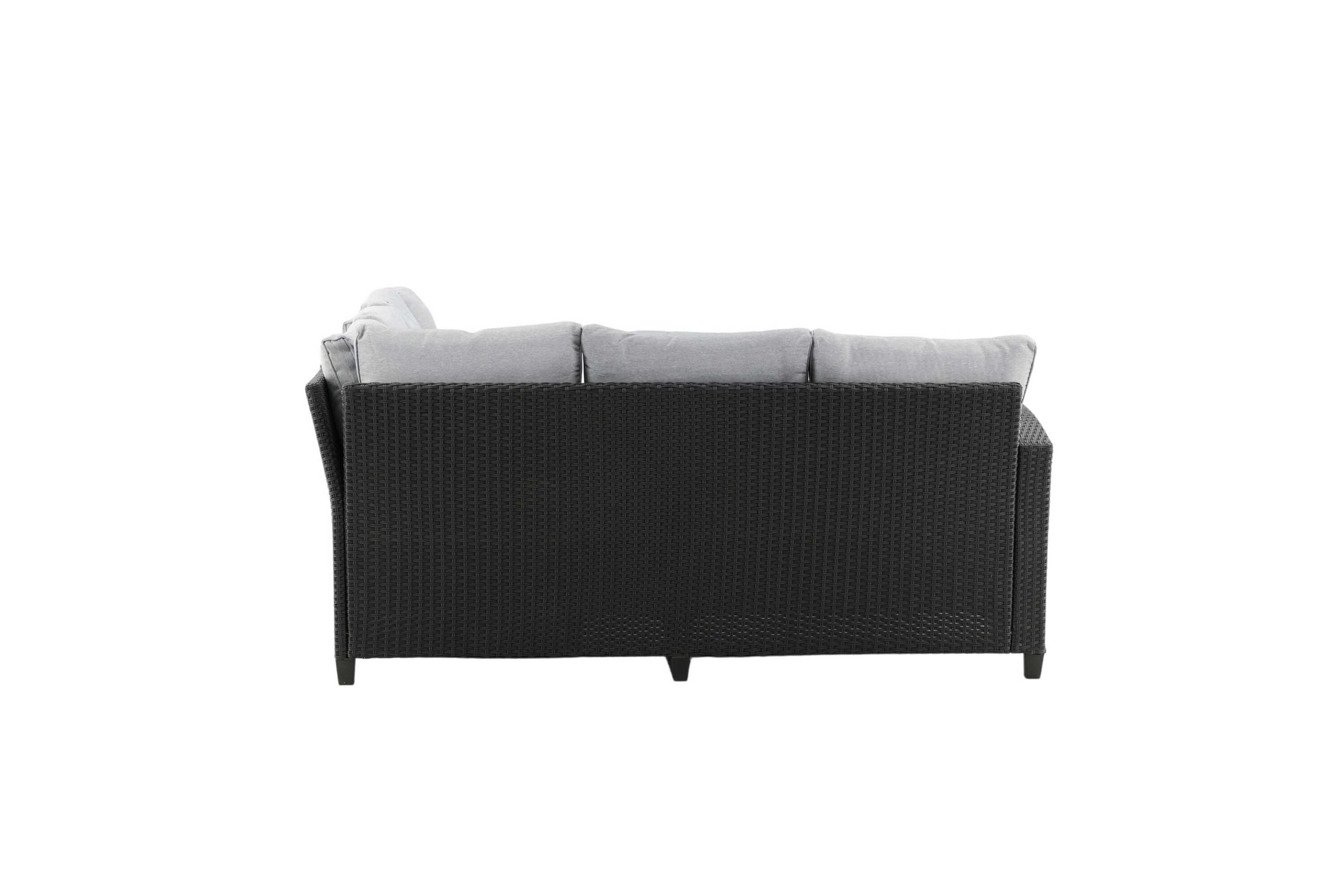 Venture Design Bentwood sofagruppe Sort med grå hynde 2st 3-personers ende & bord 145x75 cm