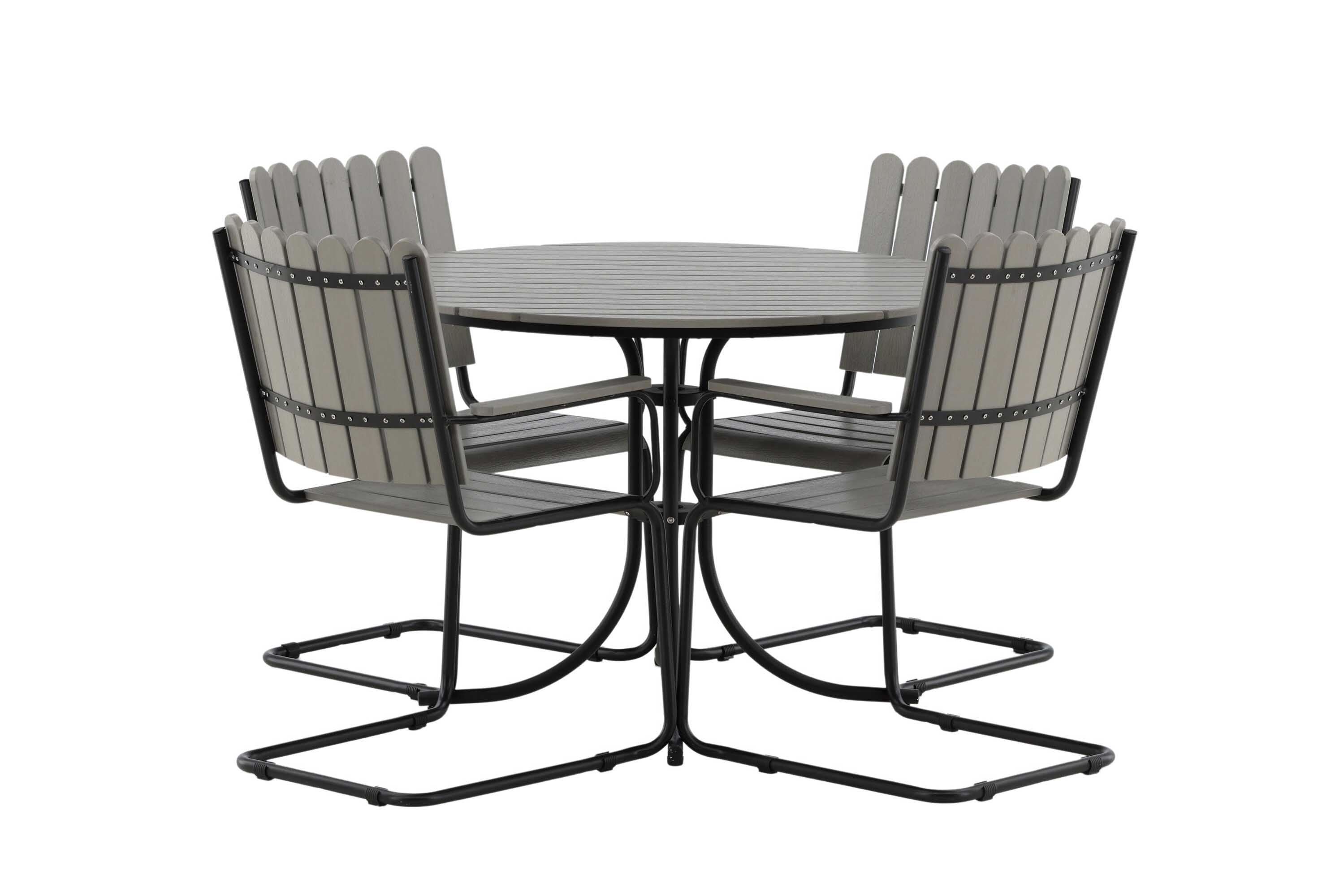 Venture Design Holmsund spisegruppe Grå 4 stoler & bord 103 cm