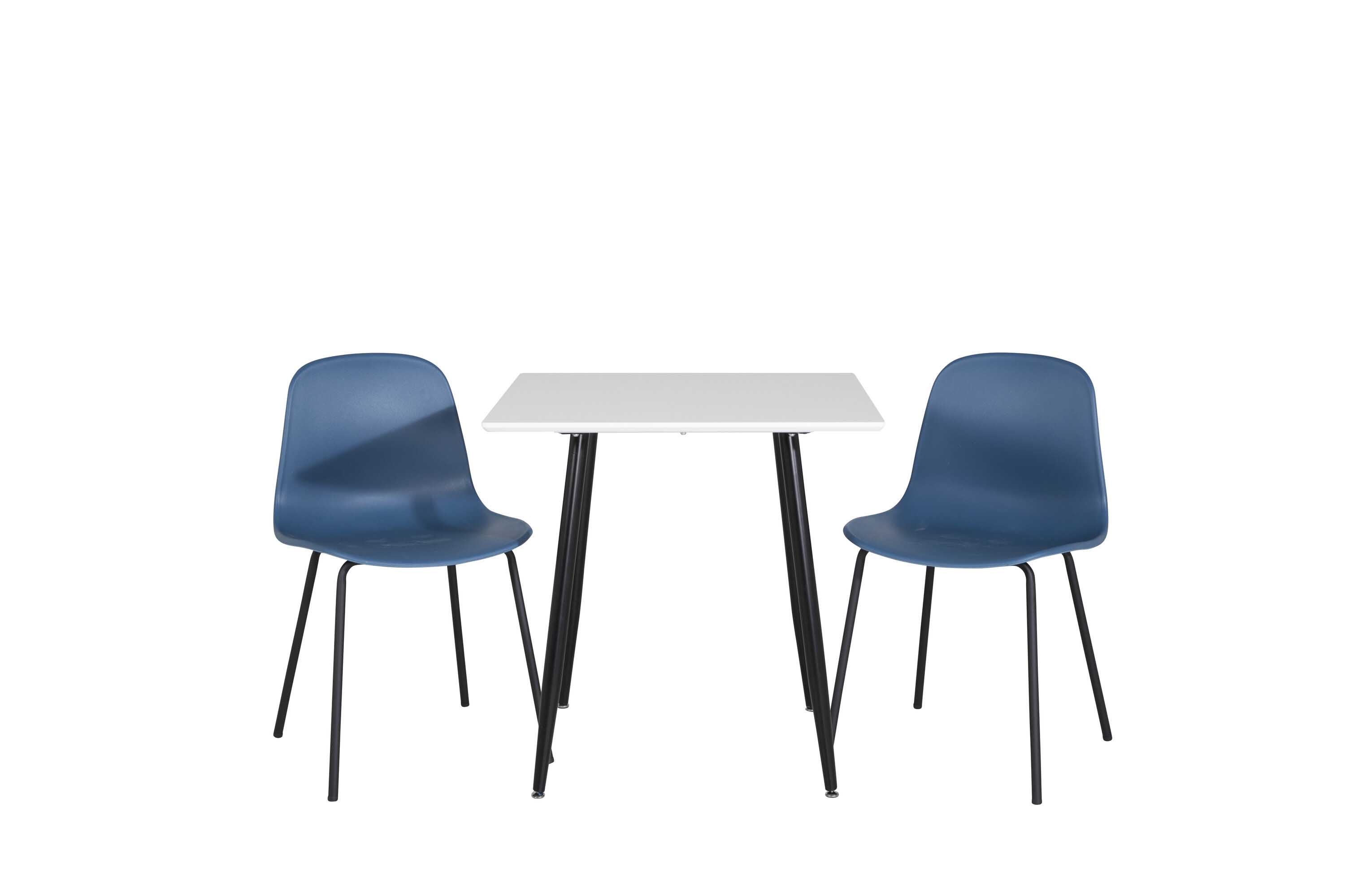 Venture Design Polar & Arctic spisegruppe Hvit/blå 2 st stoler & bord 75 x 75 cm